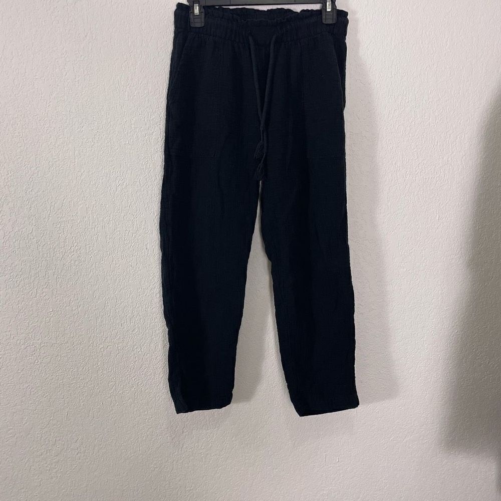 Madewell Black Soft Straight Leg Pull On Pants XS